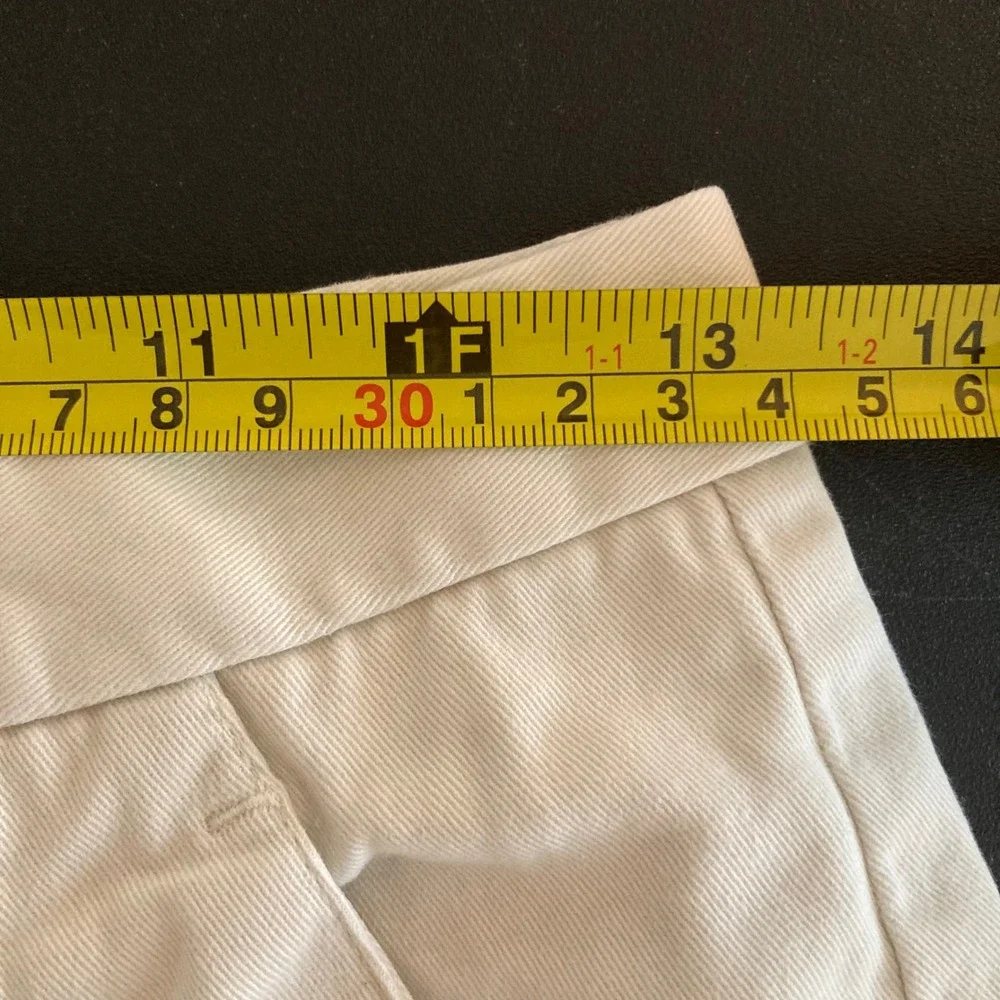 Vtg 90s Jones New York Sport Cream 100% Cotton Pleated Chino Shorts 4 High Rise